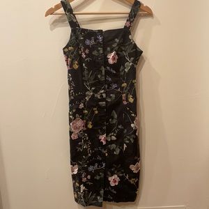 Black and floral print dress